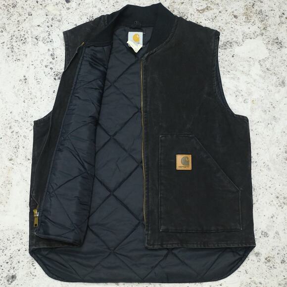 Vintage Carhartt V02 ONX Onyx Faded Black Vest - Picture 2 of 9